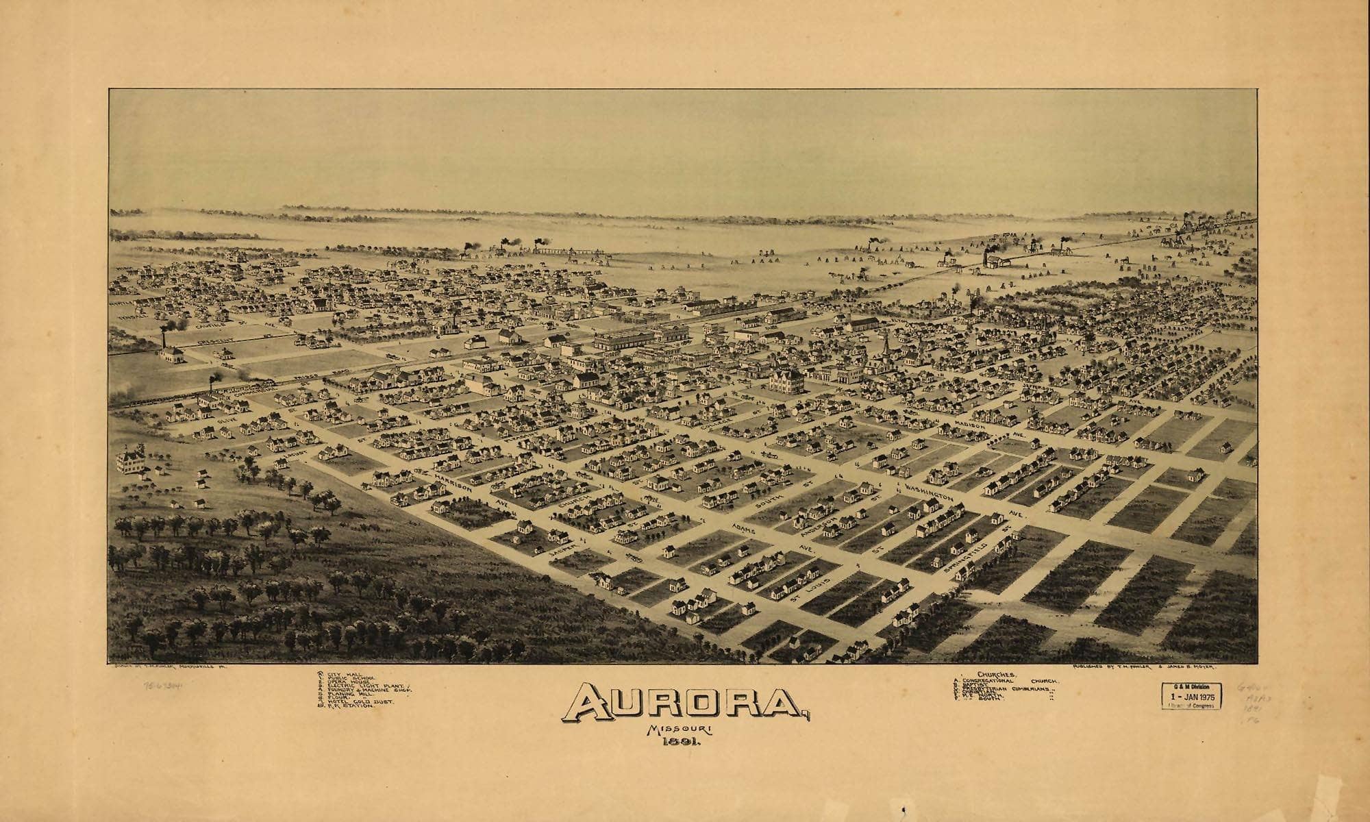 Aurora Missouri 1891  State Of Missourri