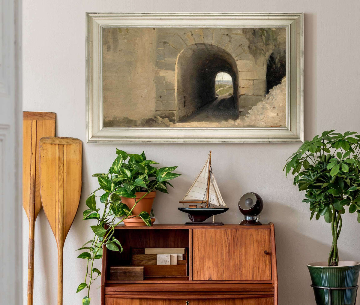 Auteuil Un Passage Voute by Jean Baptiste Camille Corot