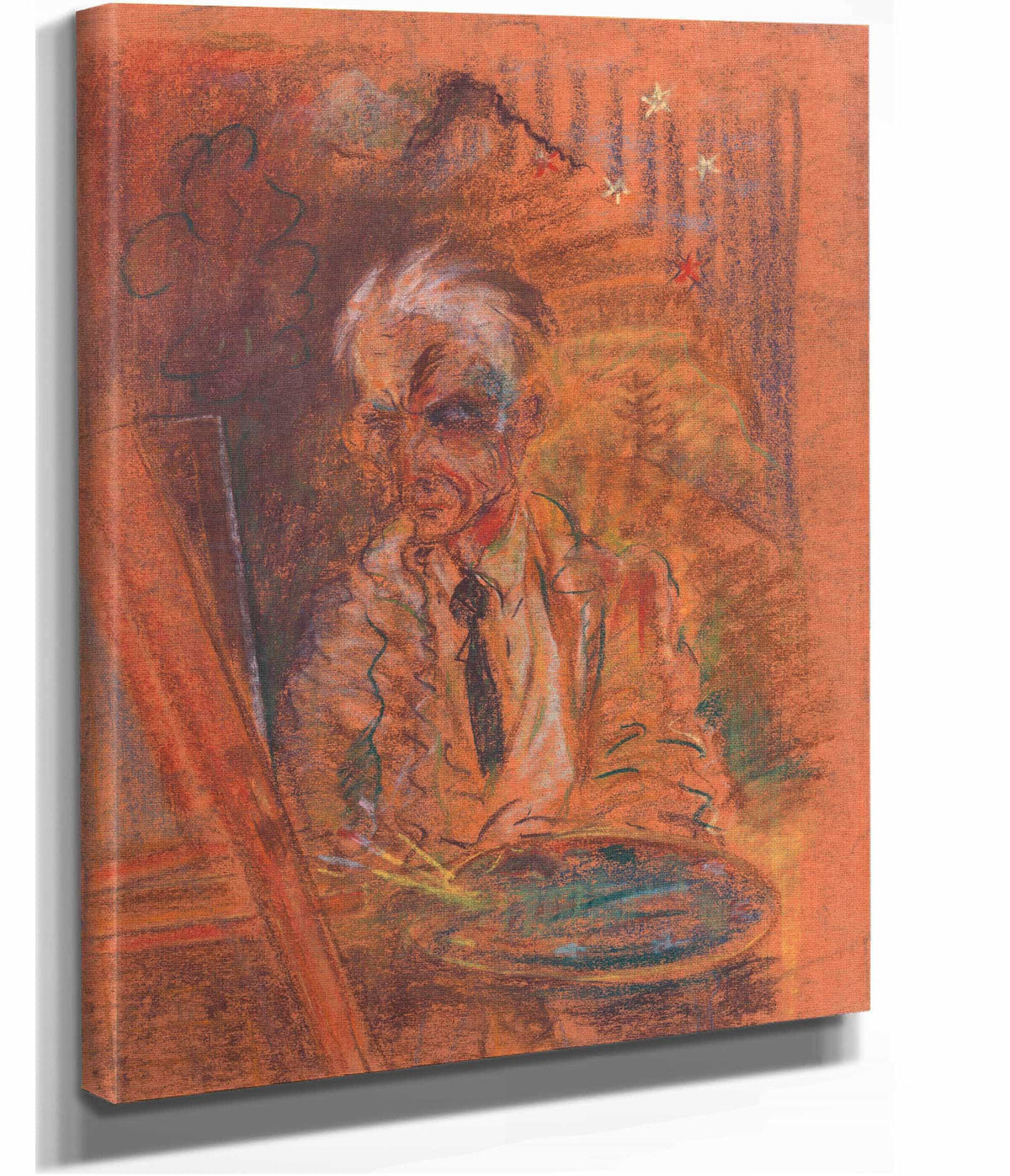 Autoportret S Paletou   by Arnold Peter Weisz Kubincan