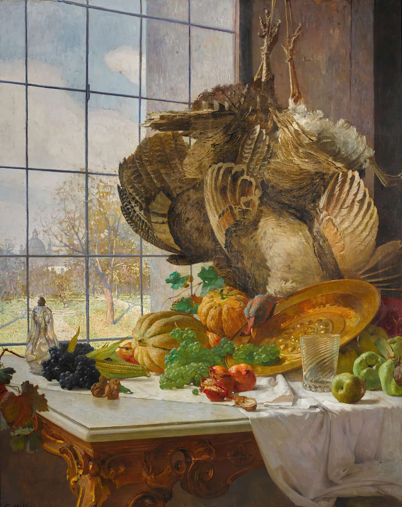 Autumn Still Life In The Artists Studio by Carl Moll