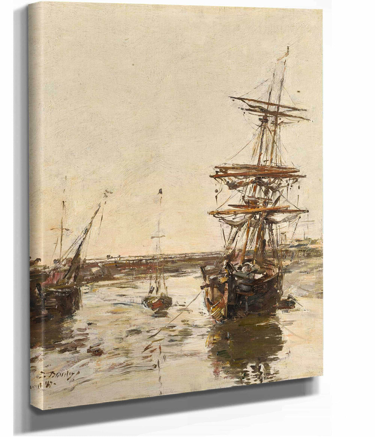 Avant Port De Trouville by Eugene Boudin