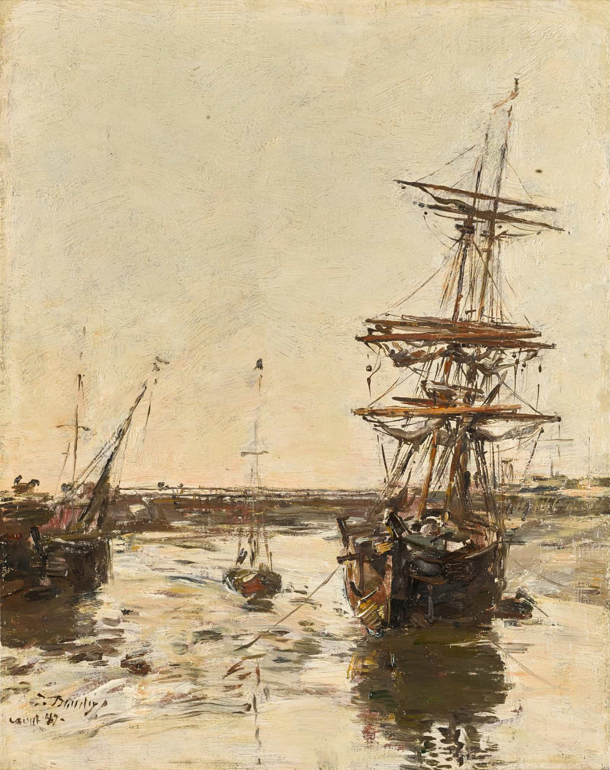 Avant Port De Trouville by Eugene Boudin