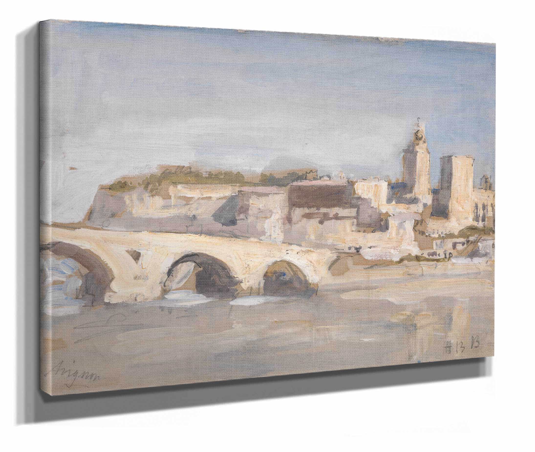 Avignon Bridge Over A River by Hercules Brabazon Brabazon