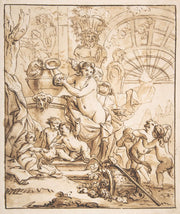 Bacchanalian Scene With Nymphs And Putti by Gerard De Lairesse
