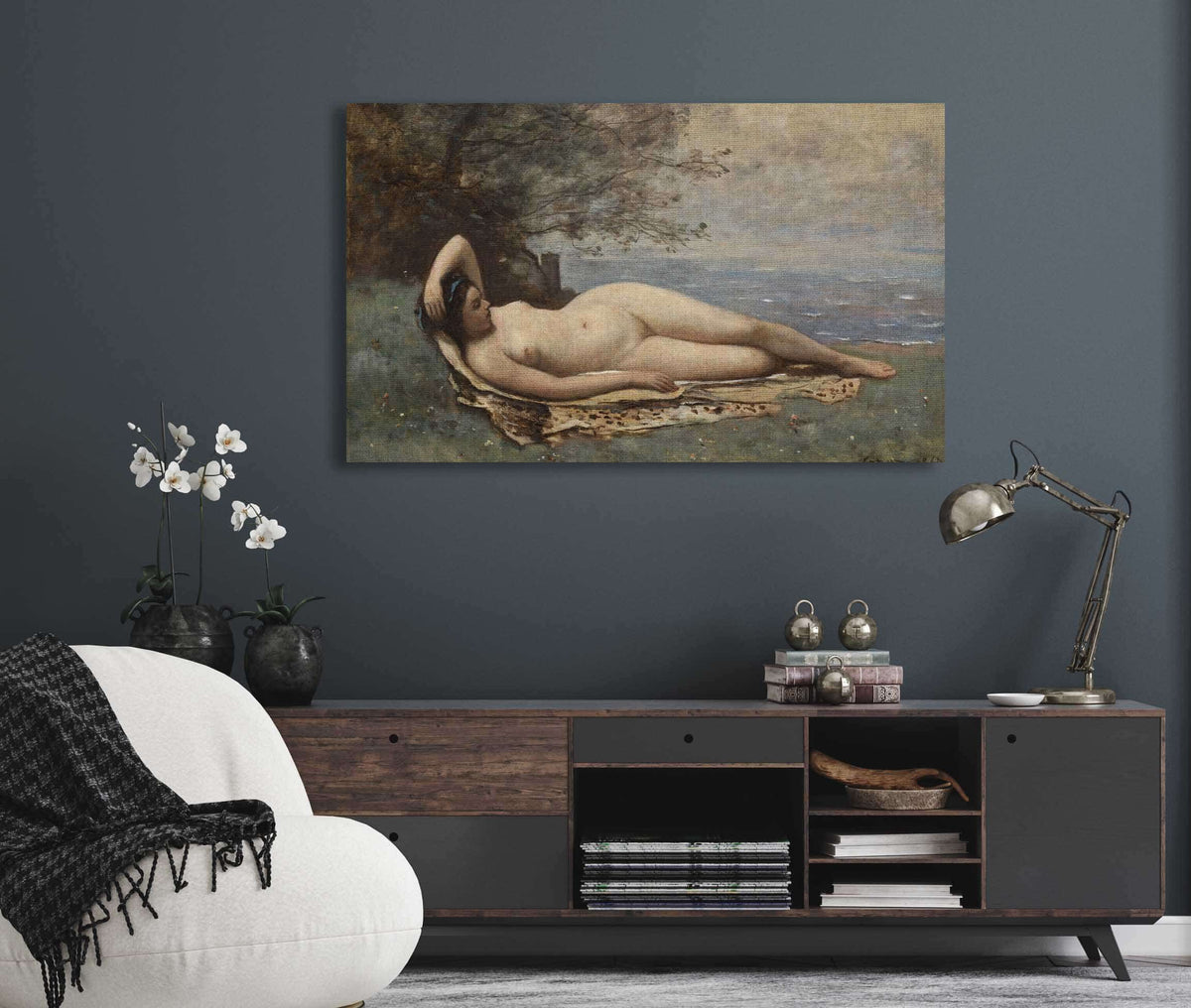 Bacchante By The Sea by Jean Baptiste Camille Corot