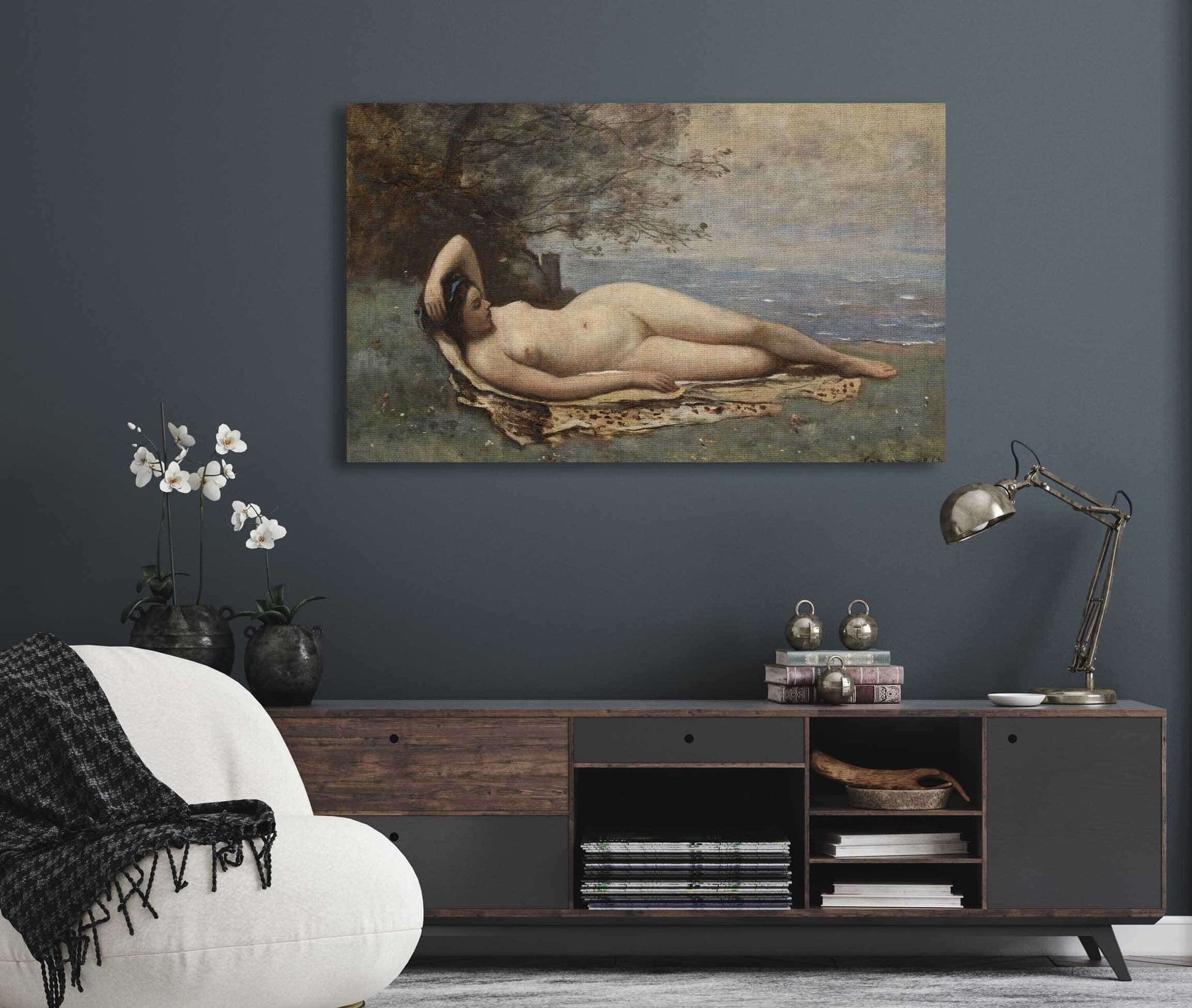 Bacchante By The Sea by Jean Baptiste Camille Corot
