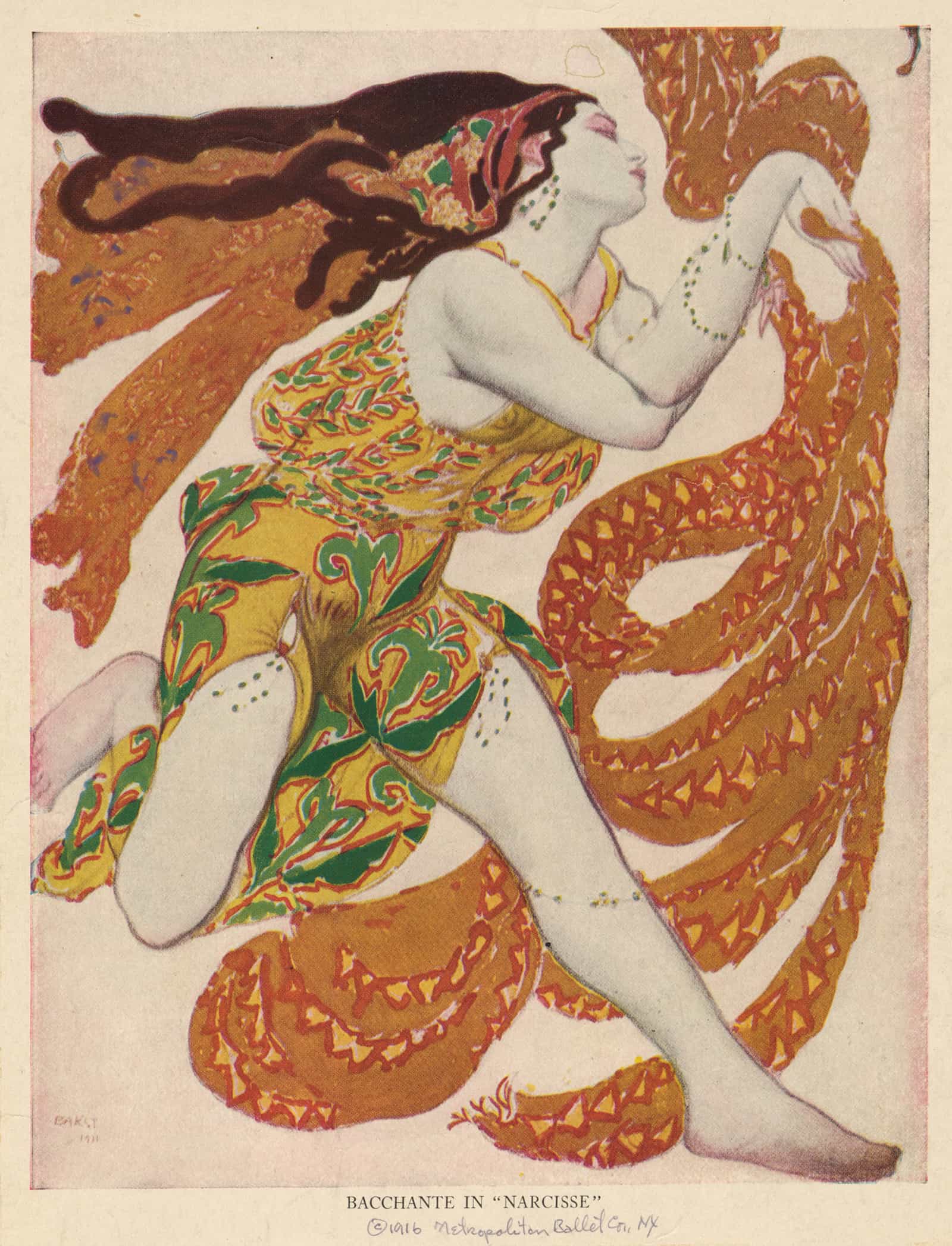 Bacchante In Narcisse  by Leon Bakst
