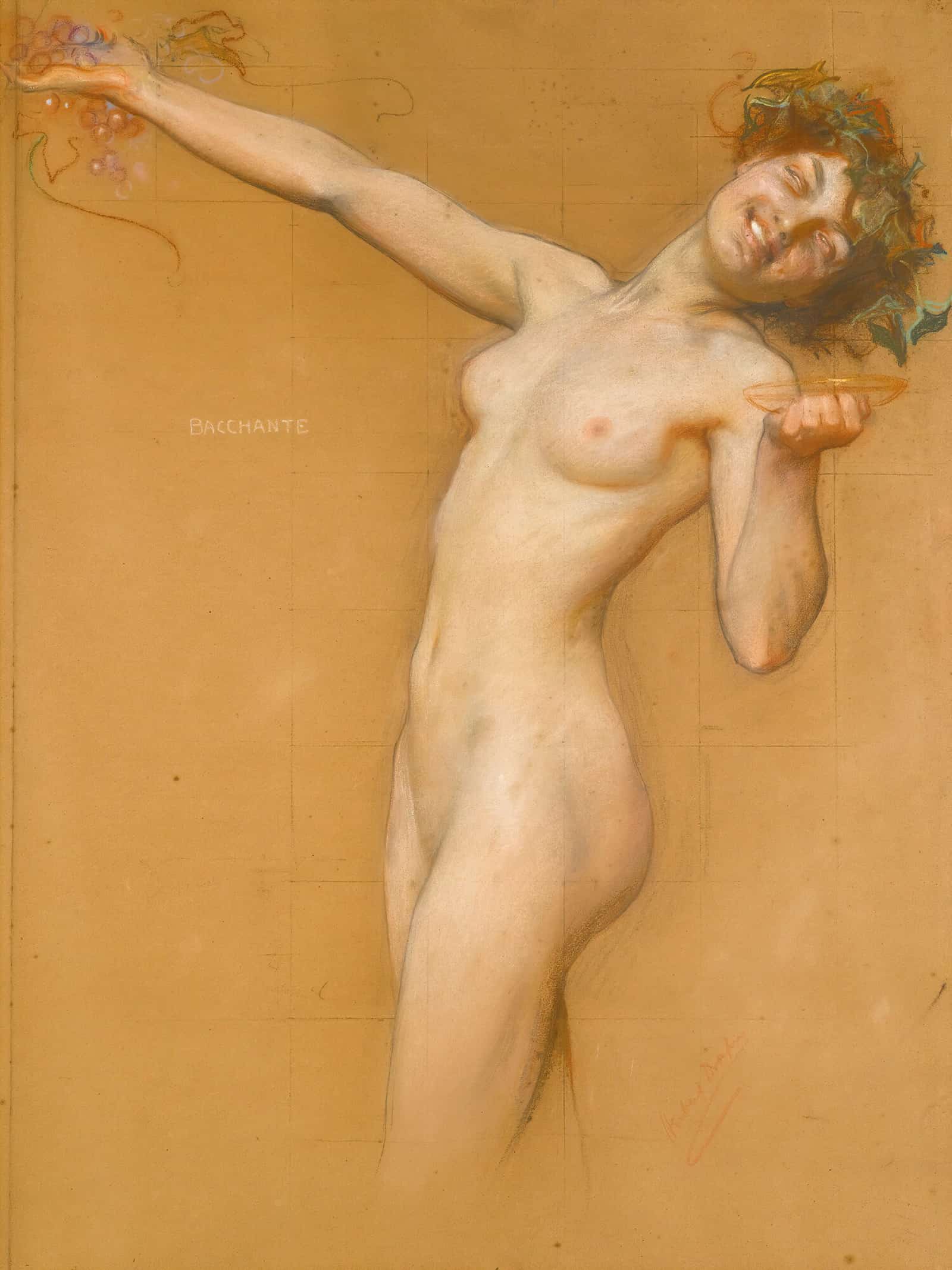 Bacchante Study For The Vintage Morn by Herbert James Draper