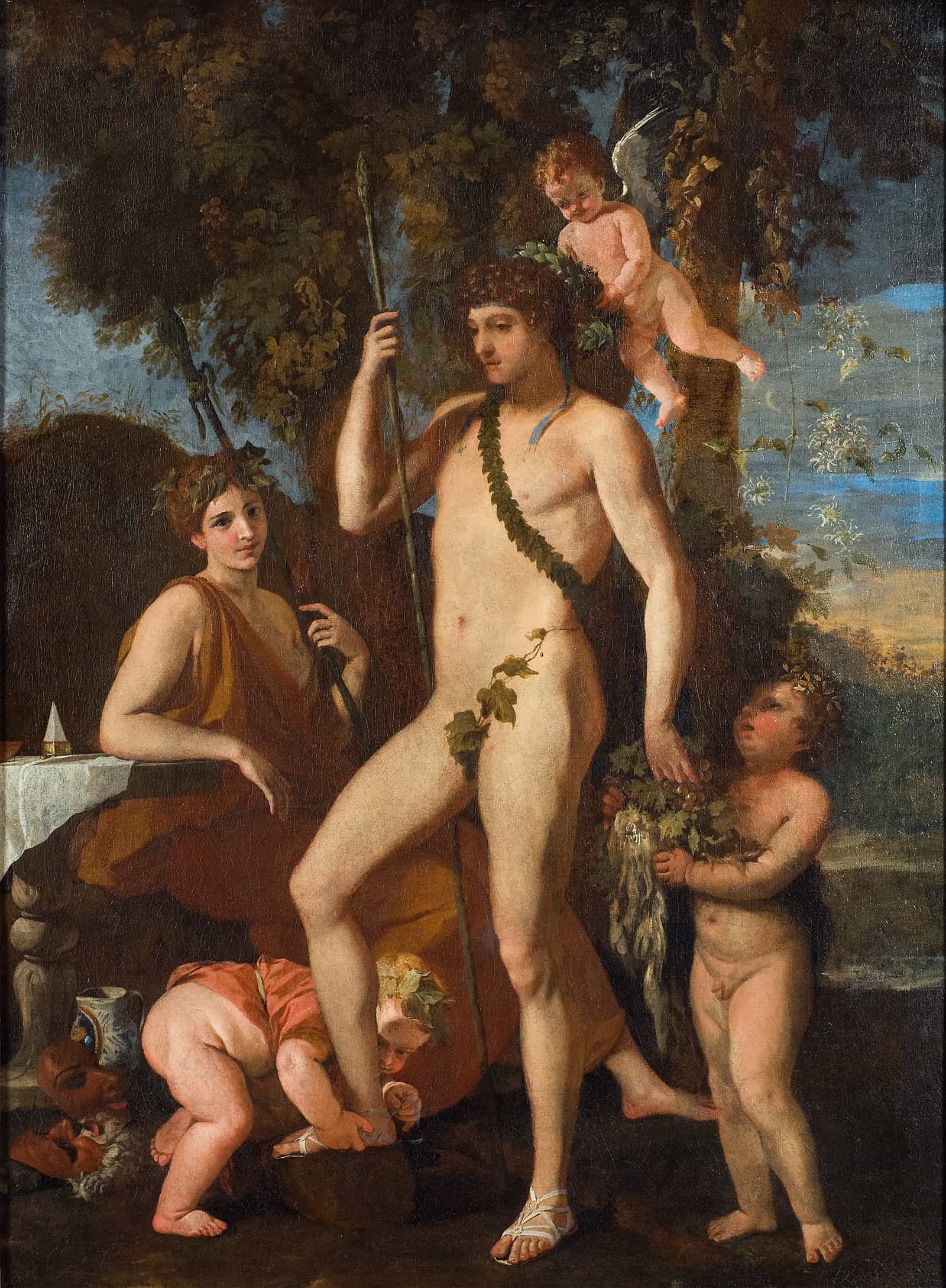 Bacchus Apollo Th Century by Nicolas Poussin