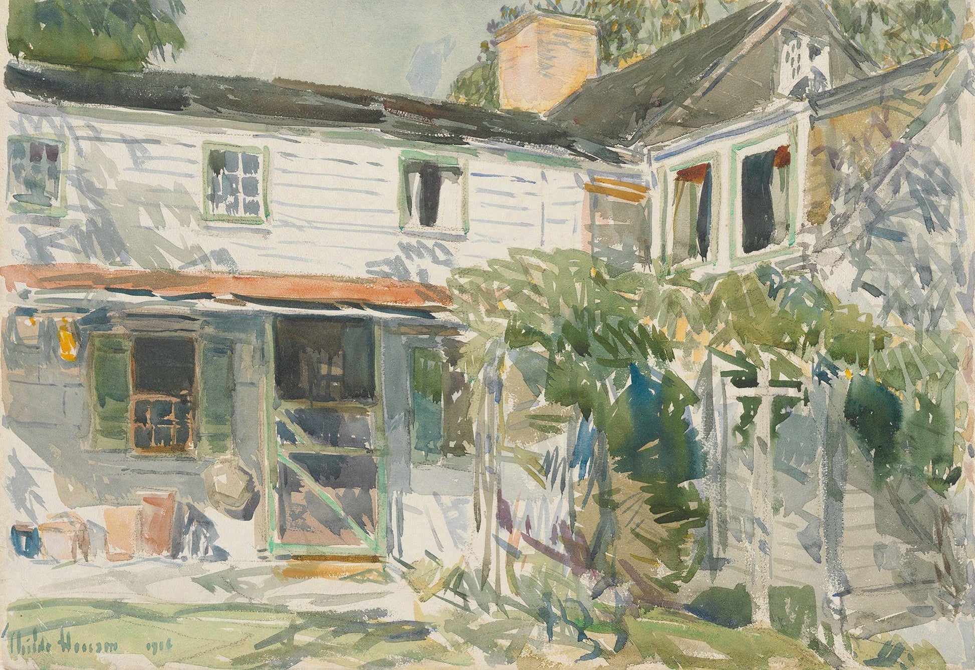 Back Of The Old House by Childe Hassam