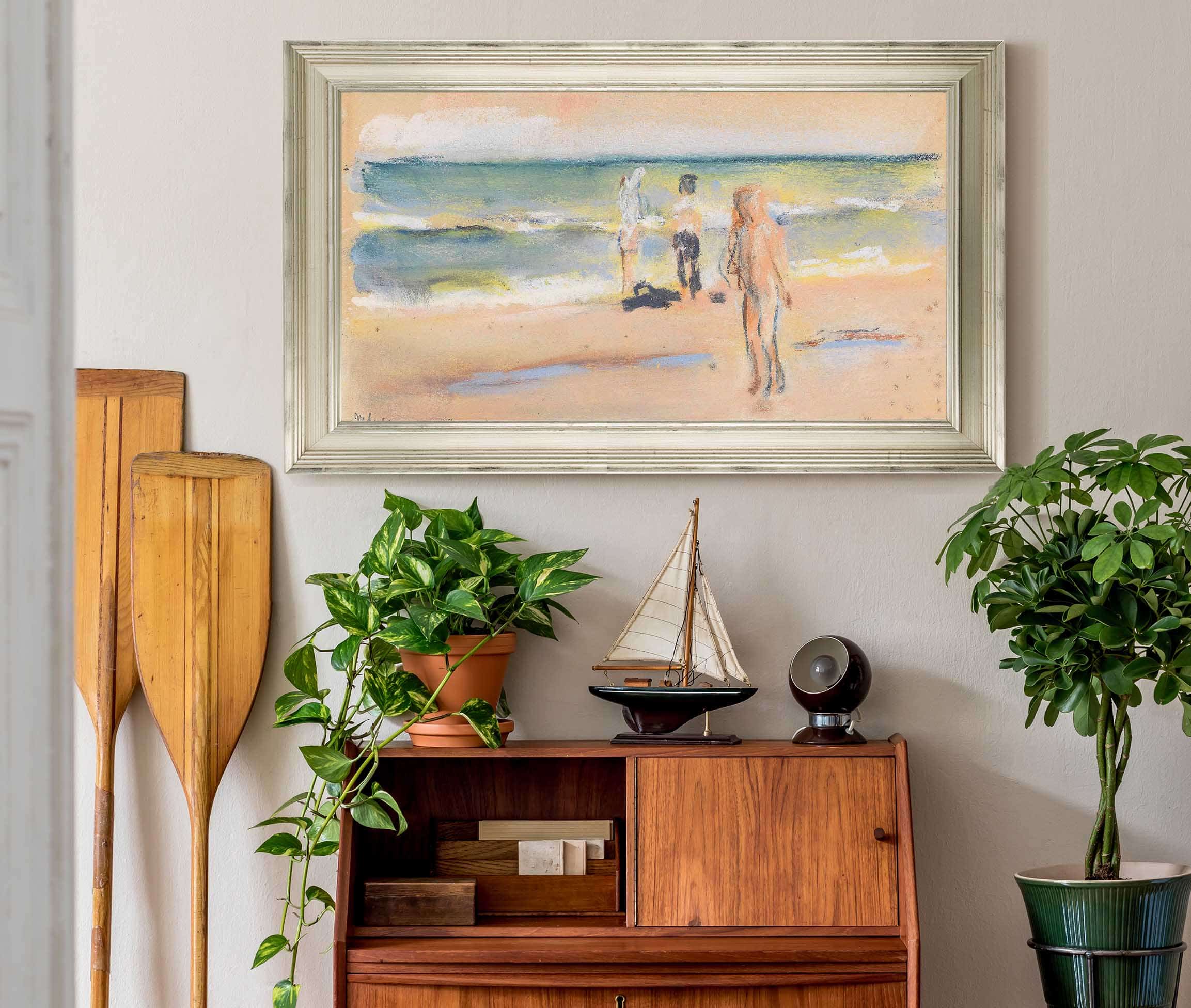 Badende Am Strand by Max Liebermann
