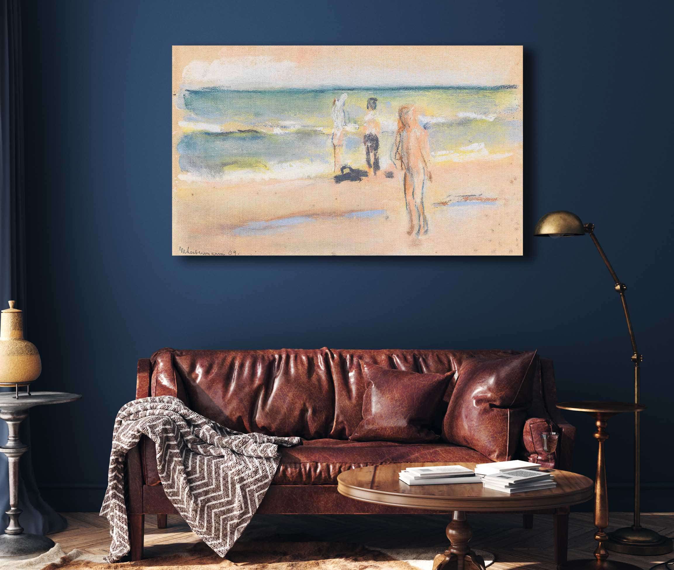 Badende Am Strand by Max Liebermann
