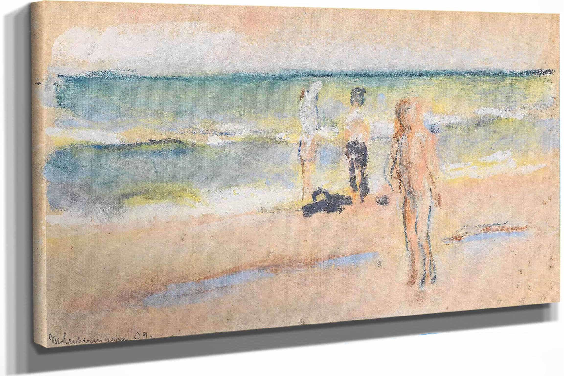 Badende Am Strand by Max Liebermann