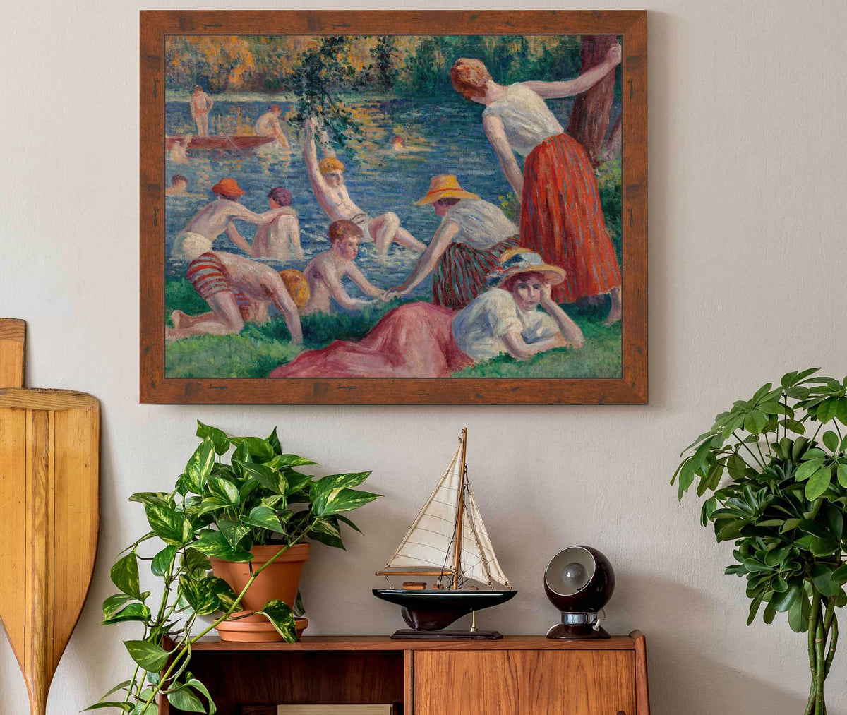 Baignade Dans La Cure by Maximilien Luce