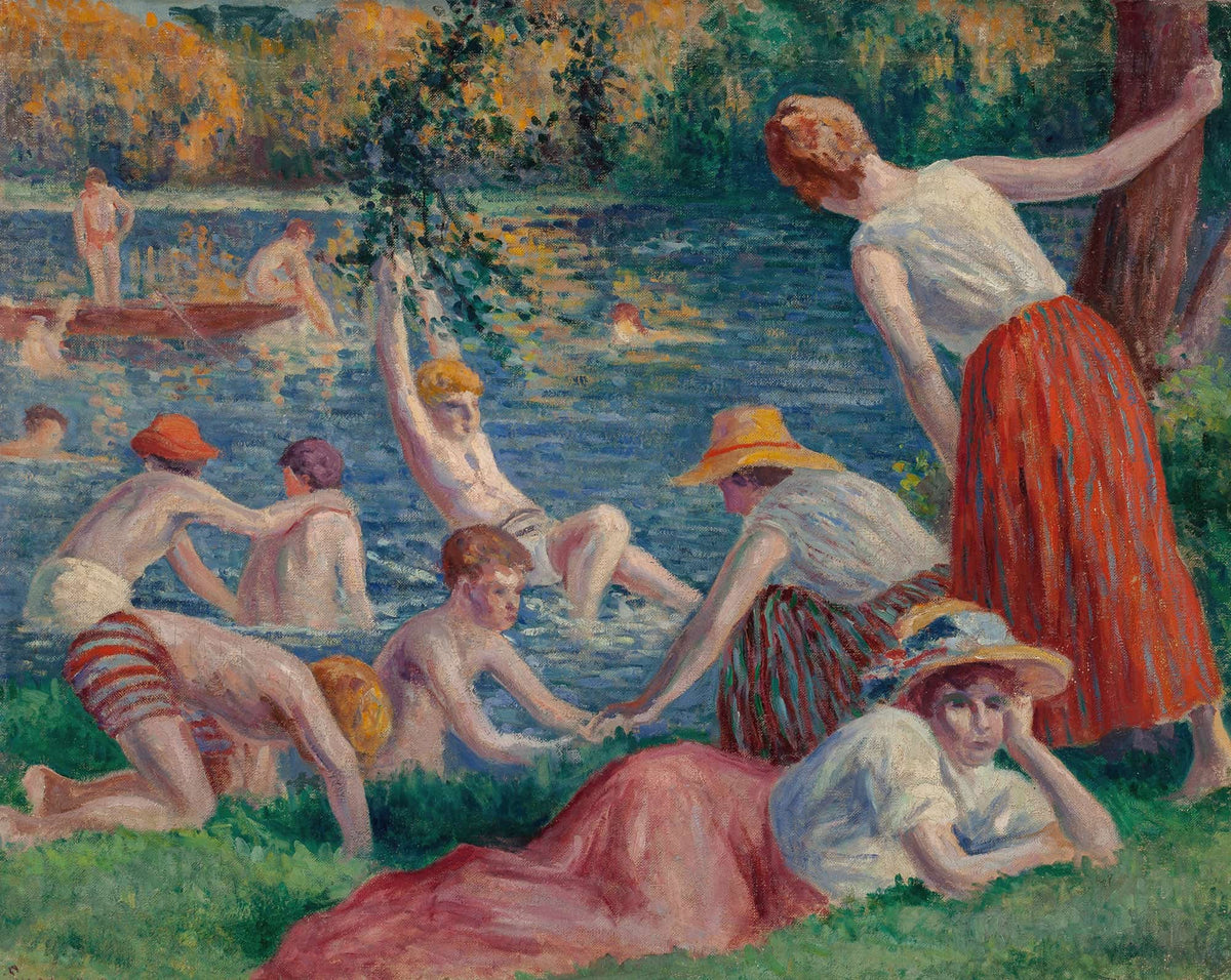 Baignade Dans La Cure by Maximilien Luce
