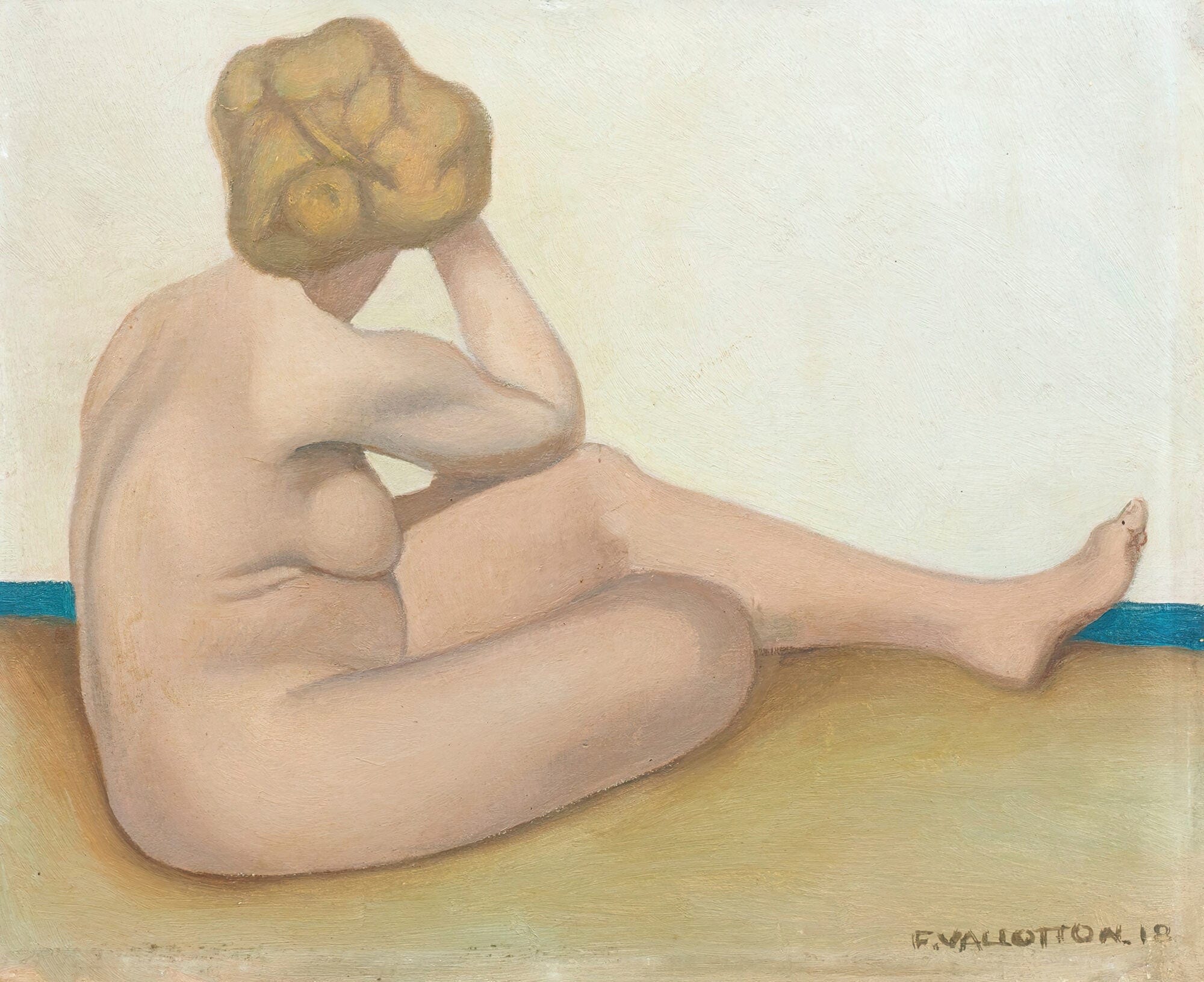 Baigneuse Assise Sur Le Sable by Felix Vallotton