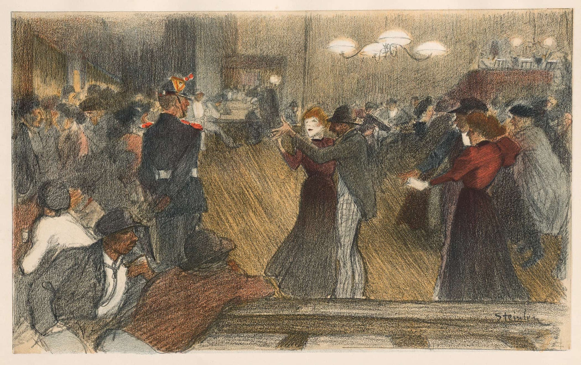 Bal De Barriere by Theophile Alexandre Steinlen