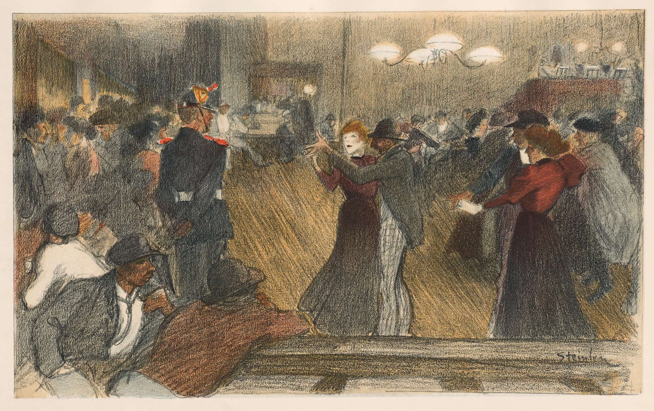 Bal De Barriere by Theophile Alexandre Steinlen