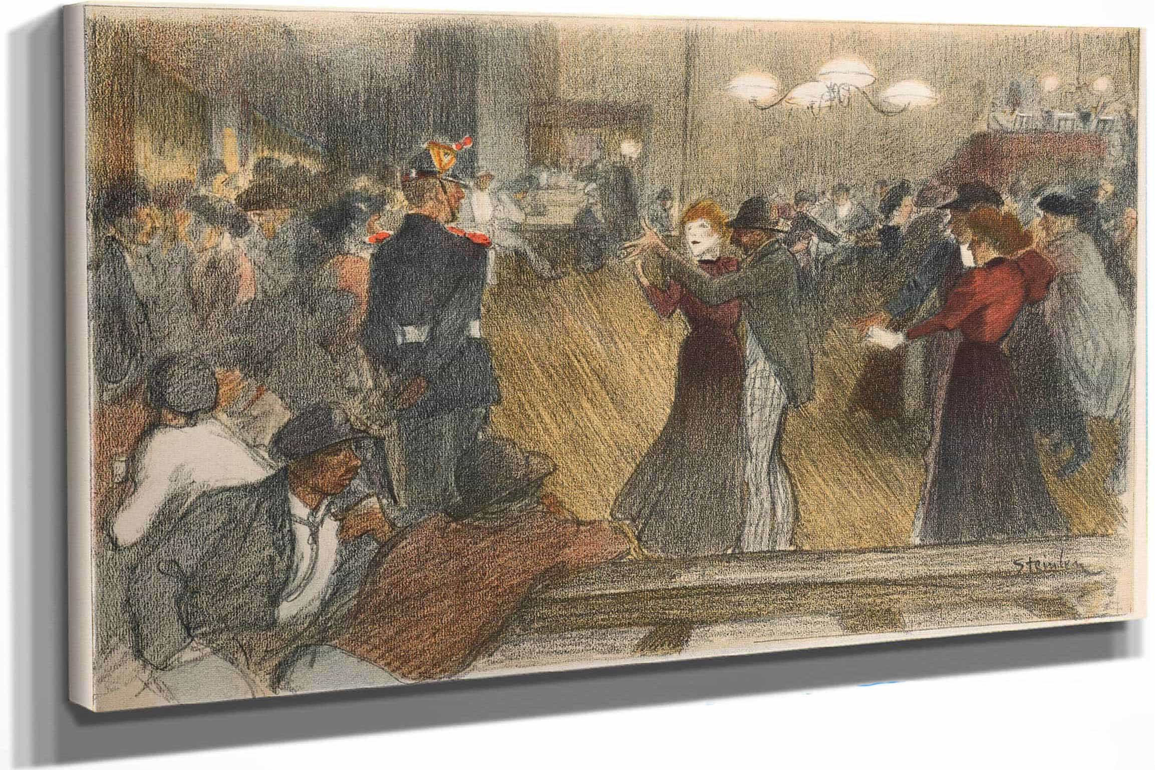 Bal De Barriere by Theophile Alexandre Steinlen