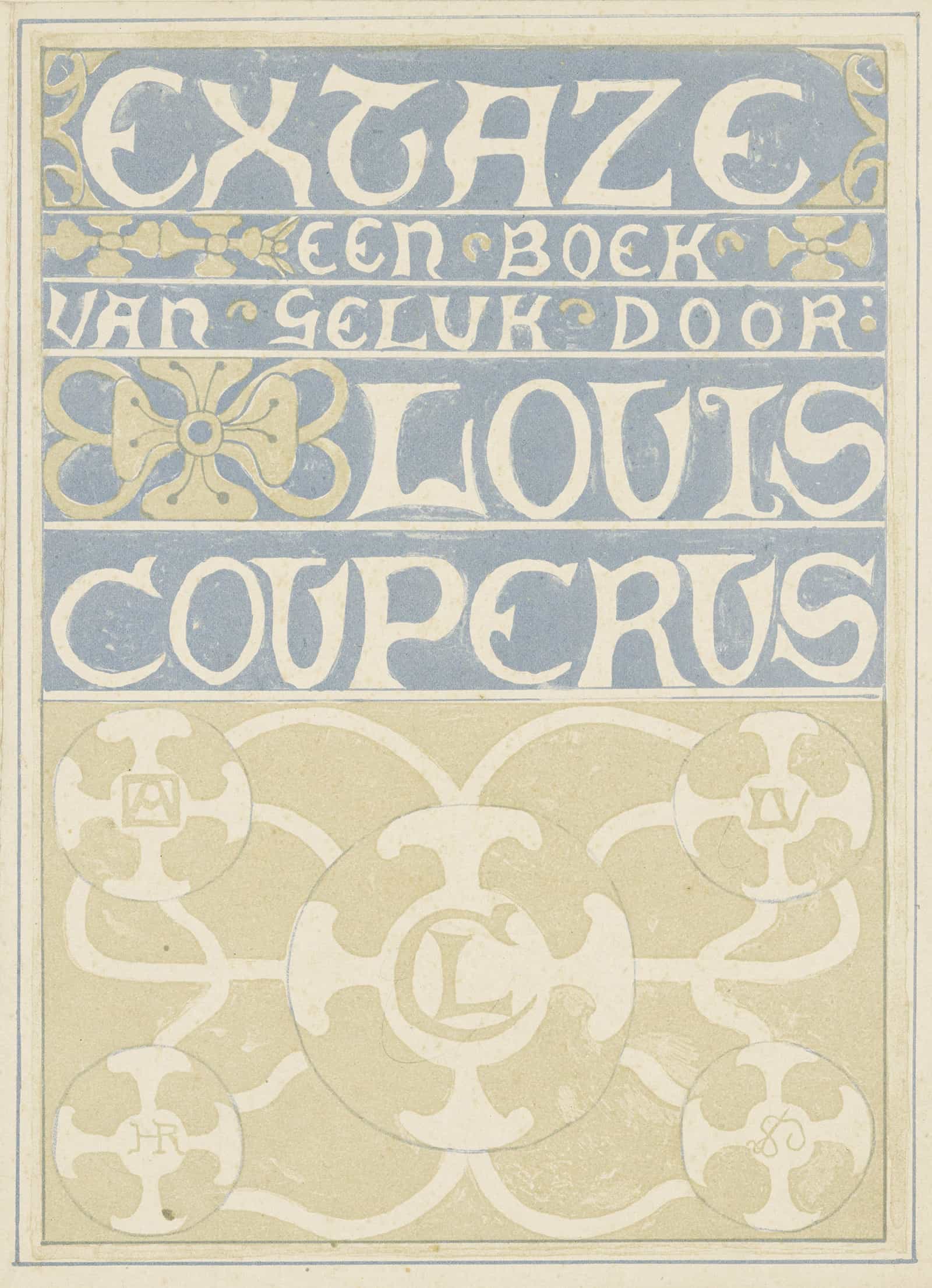 Bandontwerp Voor Louis Couperus Extaze Een Boek Van Geluk In Or Before by Richard Nicolaus Roland Holst