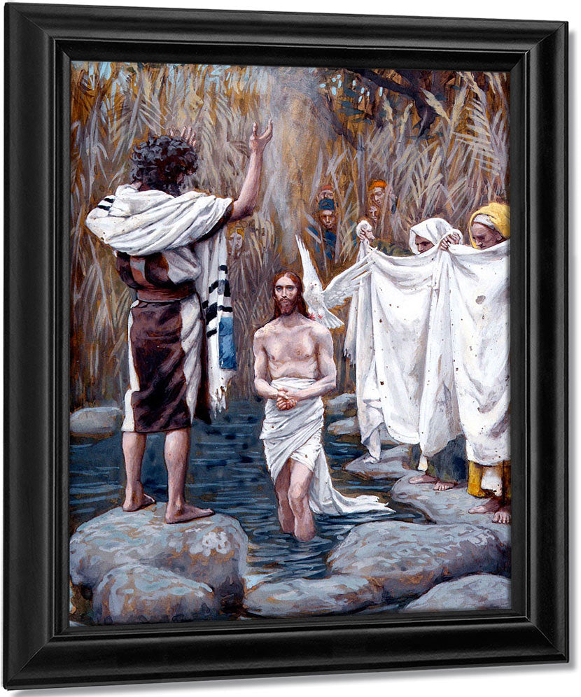 Baptism Of Jesus By James Tissot Print Canvas Art Framed Print