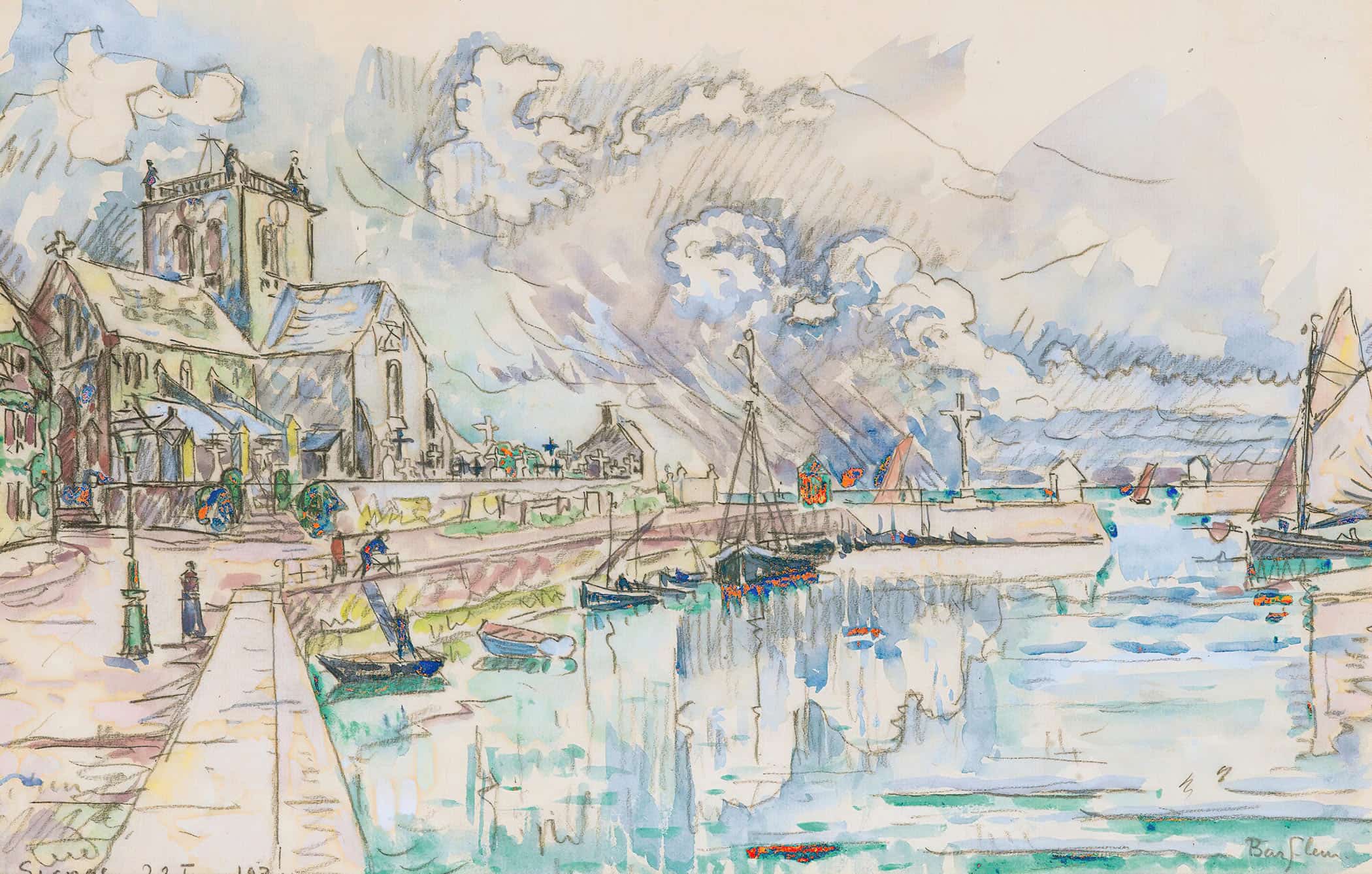 Barfleur Le Port by Paul Signac