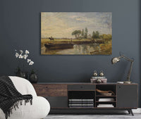 Barge Below Flatford Lock by John Constable