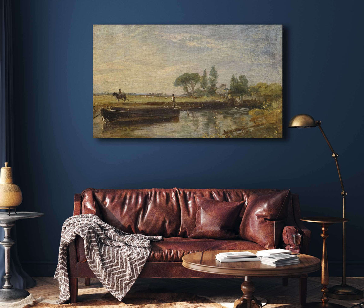 Barge Below Flatford Lock by John Constable