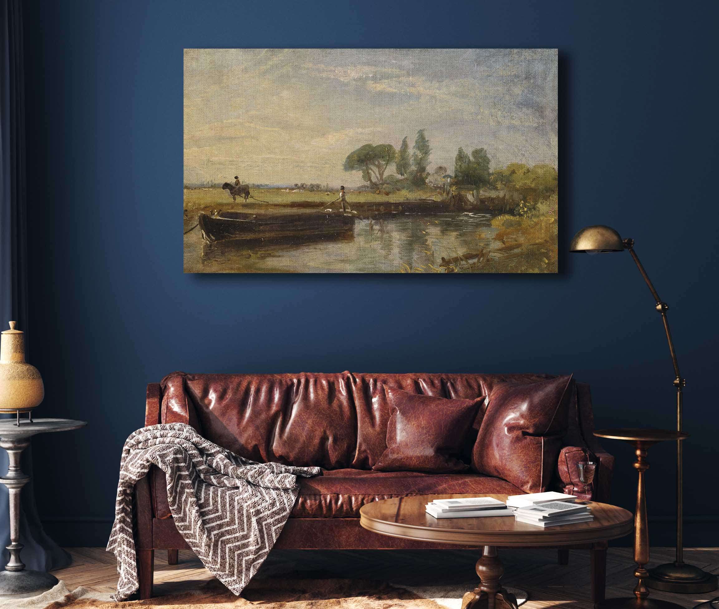 Barge Below Flatford Lock by John Constable