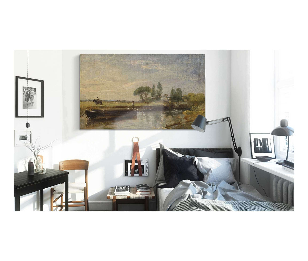 Barge Below Flatford Lock by John Constable