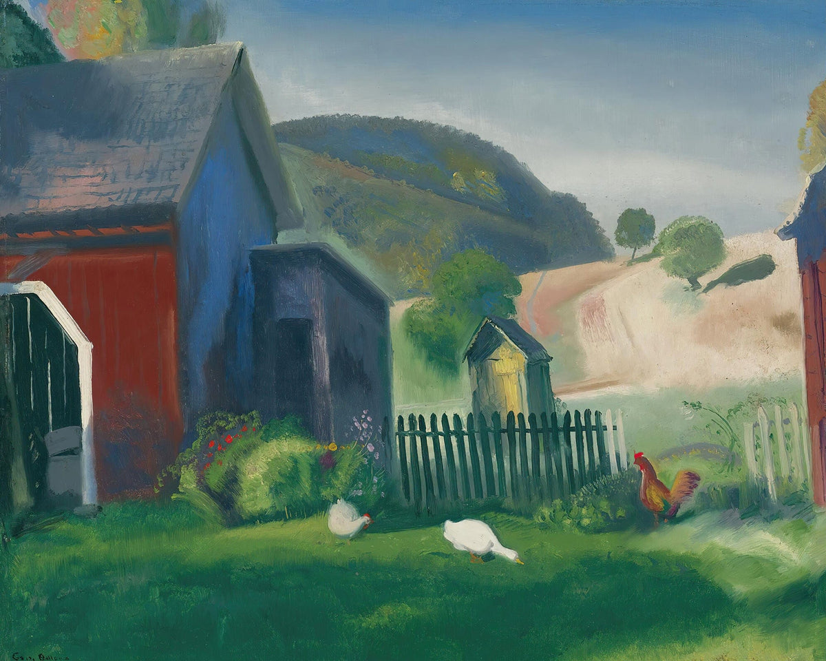 Barnyard And Chickens by George Wesley Bellows