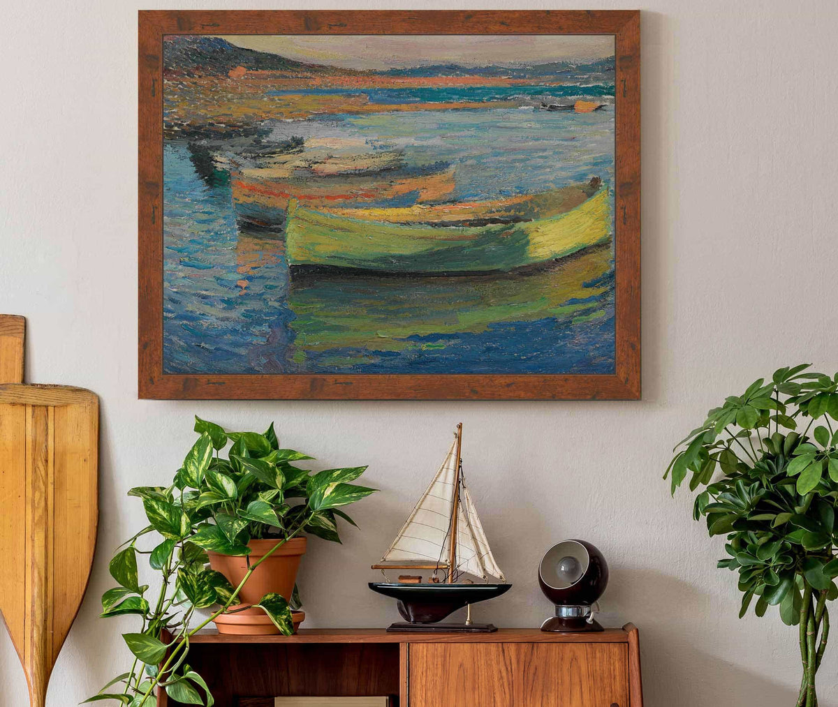 Barques Aux Environs De Collioure by Henri Martin