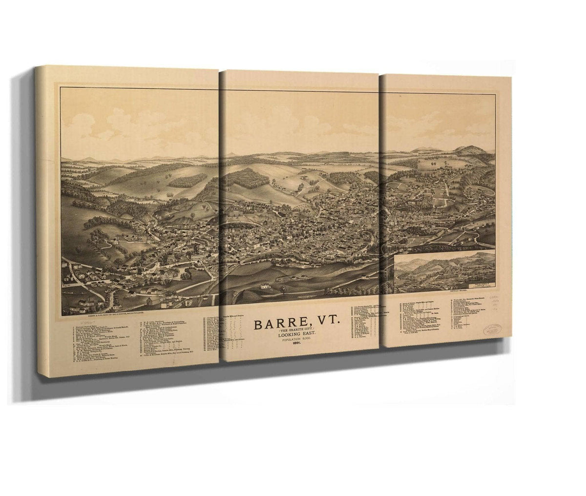 Barre Vt (The Granite City) 1891  State Of Vermont