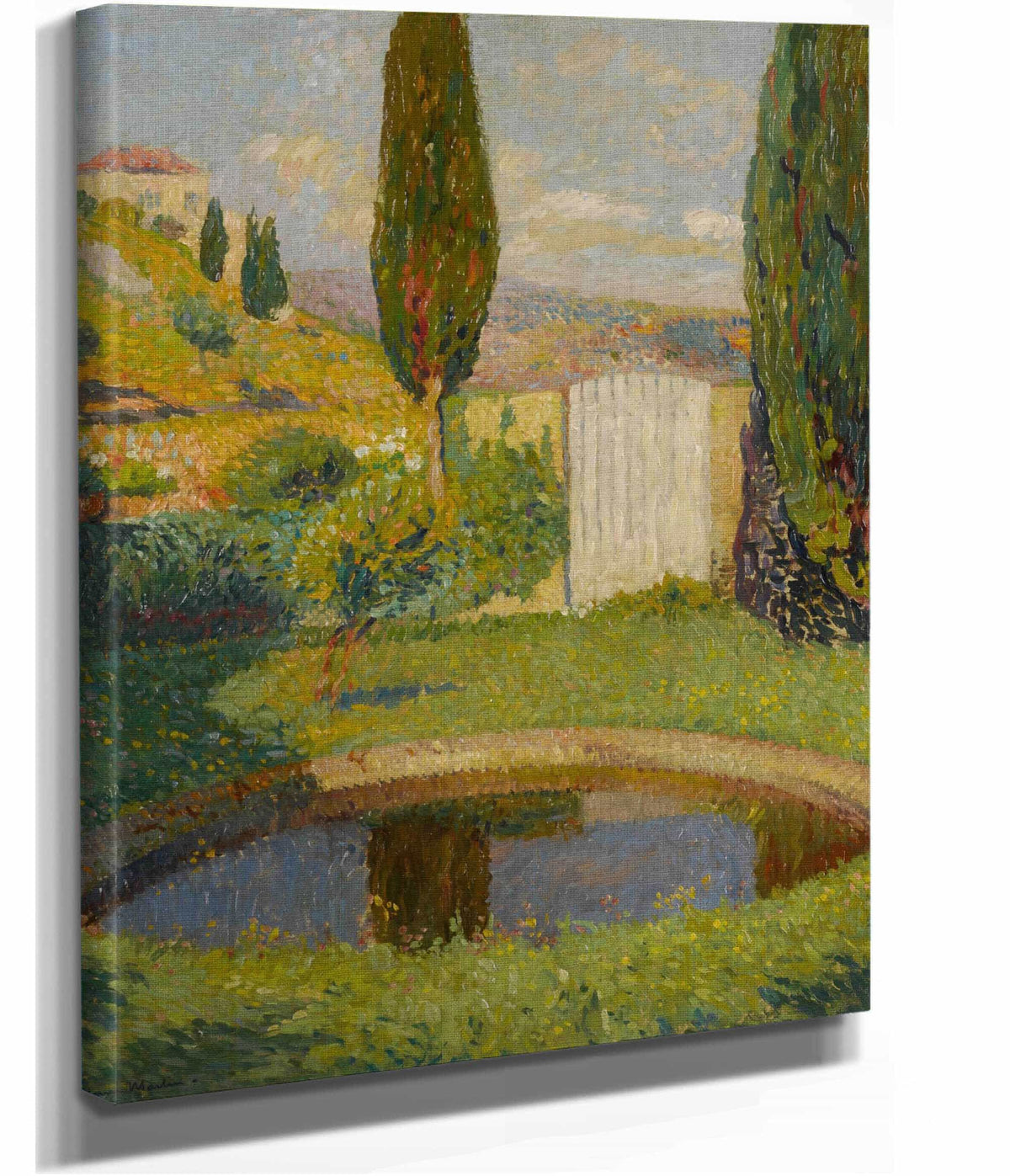 Bassin Ouest Du Parc De Marquayrol Avec Vue Sur Latelier Dhenri Martin by Henri Martin