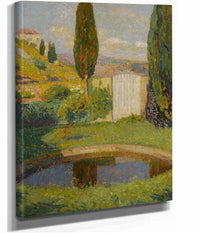 Bassin Ouest Du Parc De Marquayrol Avec Vue Sur Latelier Dhenri Martin by Henri Martin