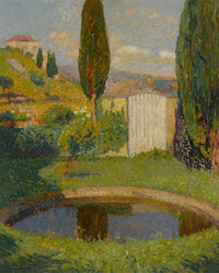 Bassin Ouest Du Parc De Marquayrol Avec Vue Sur Latelier Dhenri Martin by Henri Martin