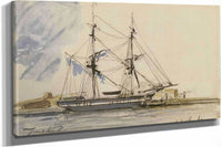 Bateau A Voile Accoste by Johan Barthold Jongkind