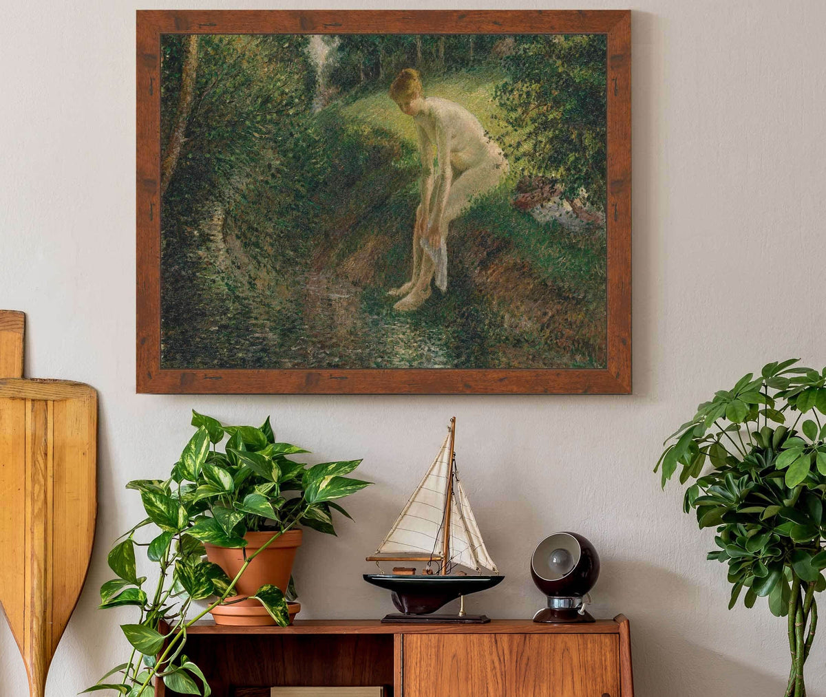 Bather In The Woods by Camille Pissarro