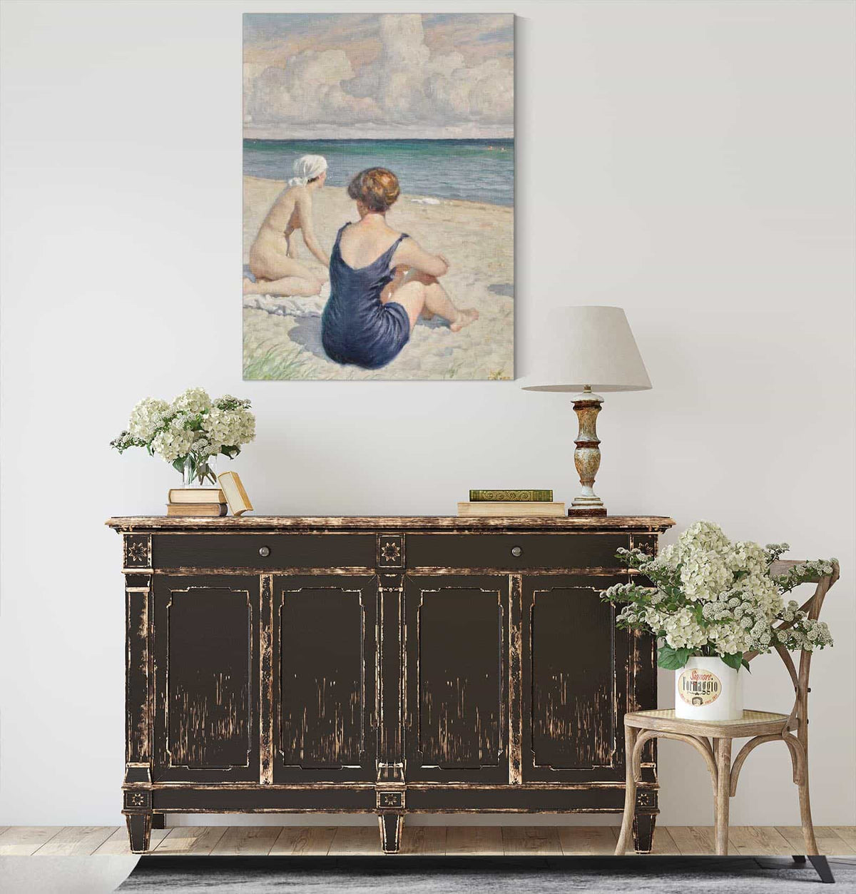 Bathers On The Beach Falsterbo by Paul Fischer