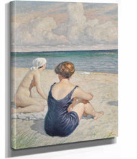 Bathers On The Beach Falsterbo by Paul Fischer
