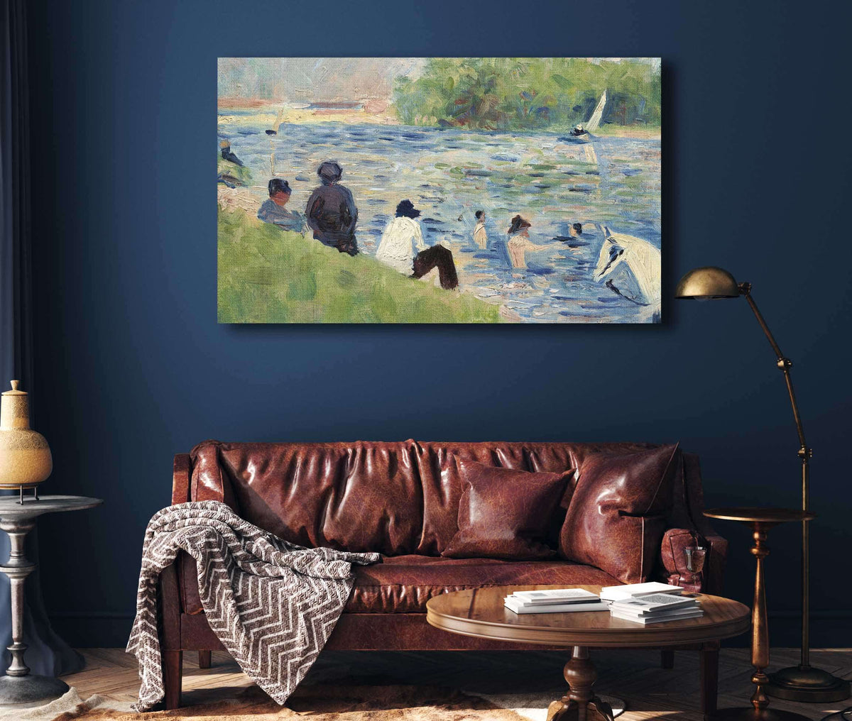 Bathers Study For Bathers At Asnieres  by Georges Seurat