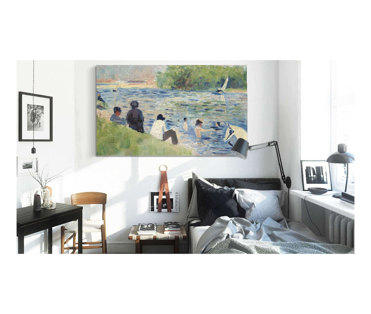 Bathers Study For Bathers At Asnieres  by Georges Seurat