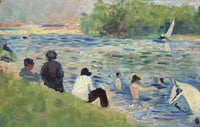 Bathers Study For Bathers At Asnieres  by Georges Seurat