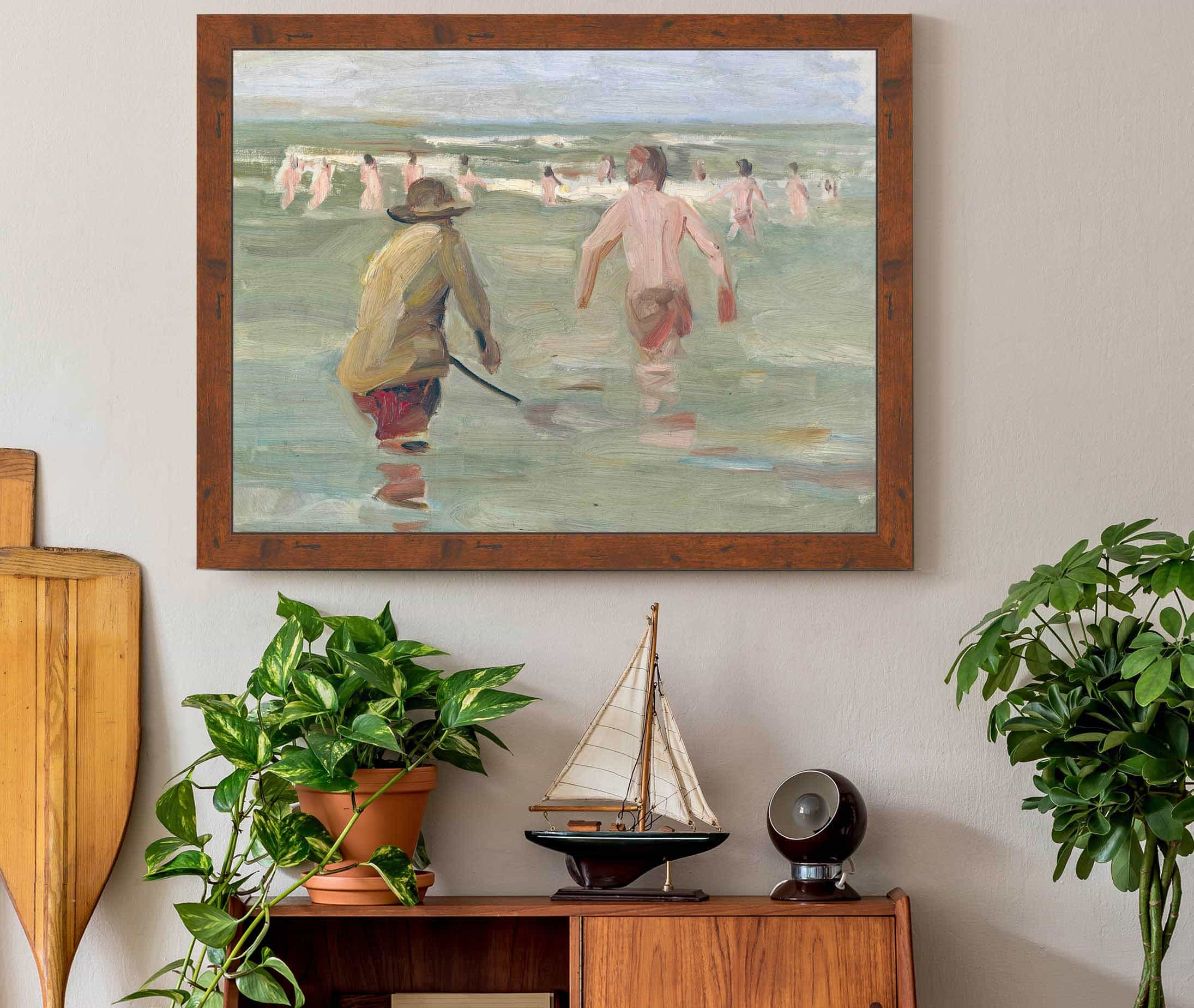 Bathing Boys With Crab Fisherman by Max Liebermann