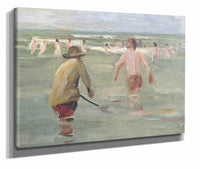 Bathing Boys With Crab Fisherman by Max Liebermann