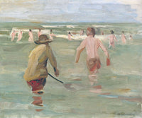 Bathing Boys With Crab Fisherman by Max Liebermann