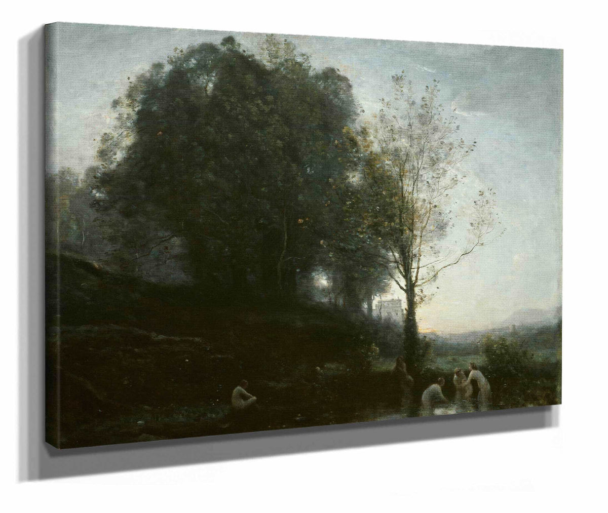 Bathing Nymphs And Child by Jean Baptiste Camille Corot