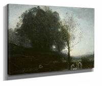 Bathing Nymphs And Child by Jean Baptiste Camille Corot