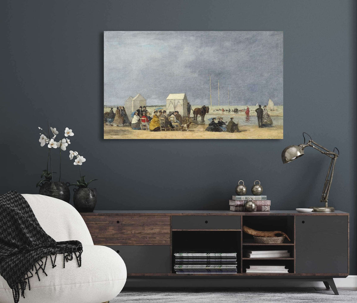 Bathing Time At Deauville by Eugene Boudin