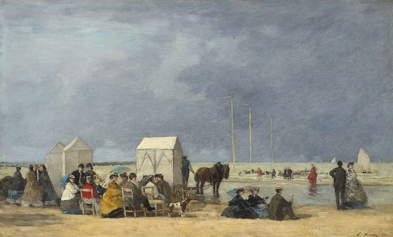 Bathing Time At Deauville by Eugene Boudin